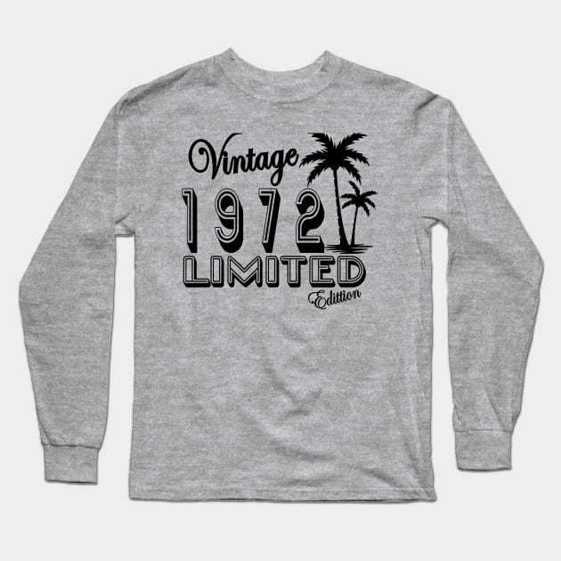 Vintage generation 1972 Numero 50 Regalo de cumpleaños Long Sleeve T-Shirt by vintagejoa